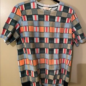 Tory Birch- Medium multi colored tee
